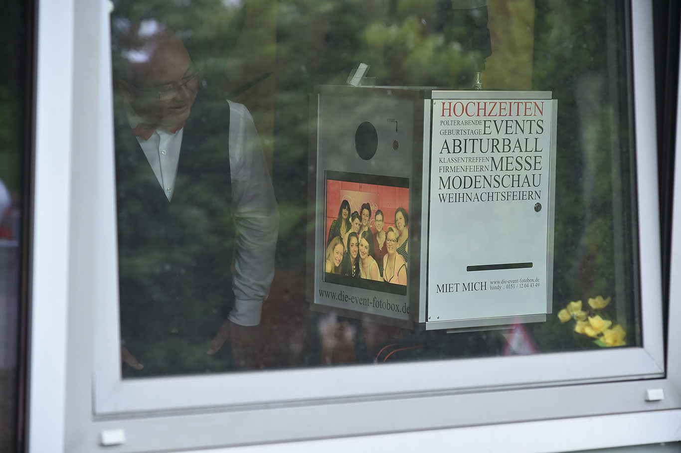Der Photobooth des Hochzeitsfotograf im Einsatz Der Photobooth des Hochzeitsfotograf im Einsatz